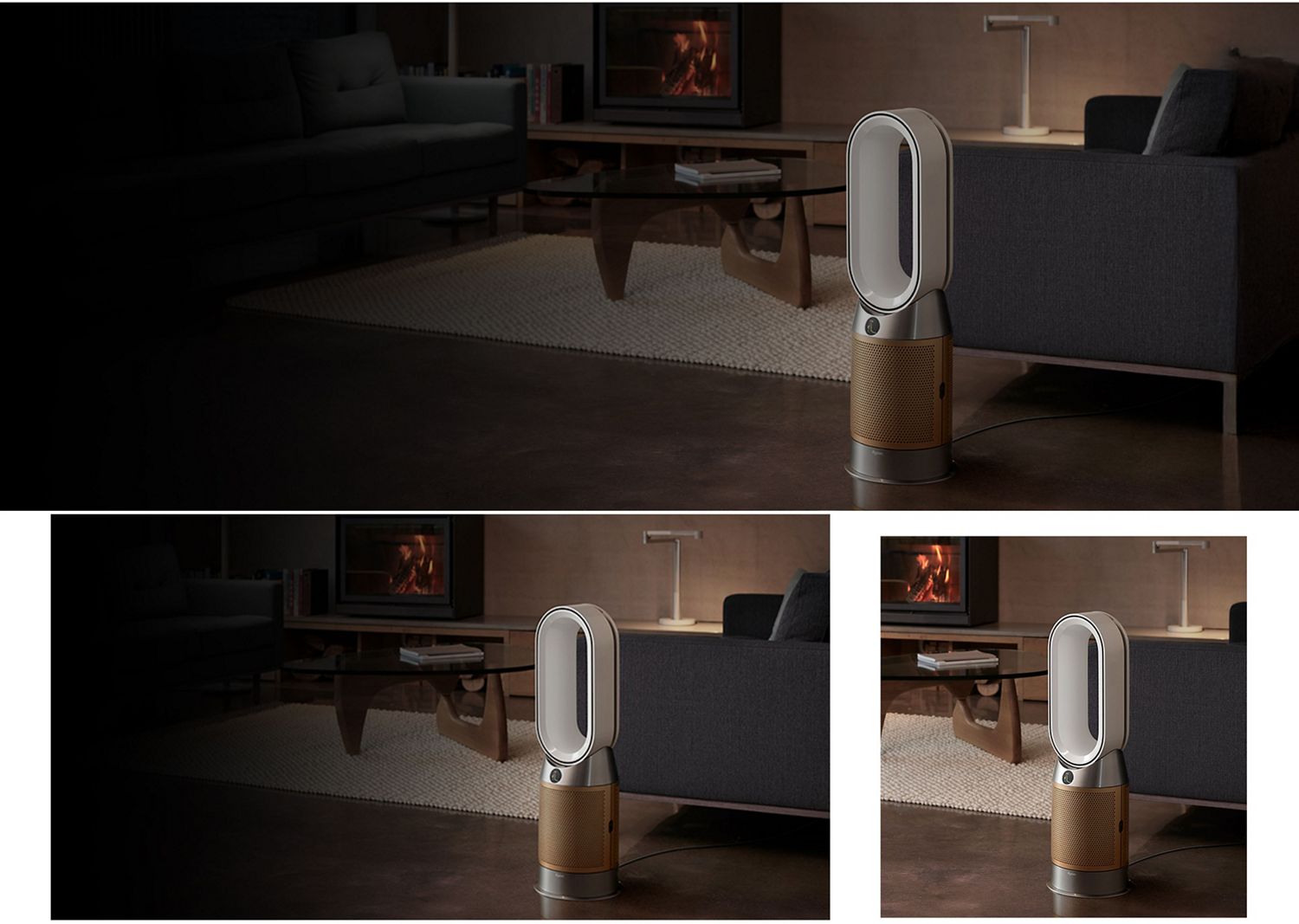 The Dyson HushJet Compact Purifier projects purified air in a large room.